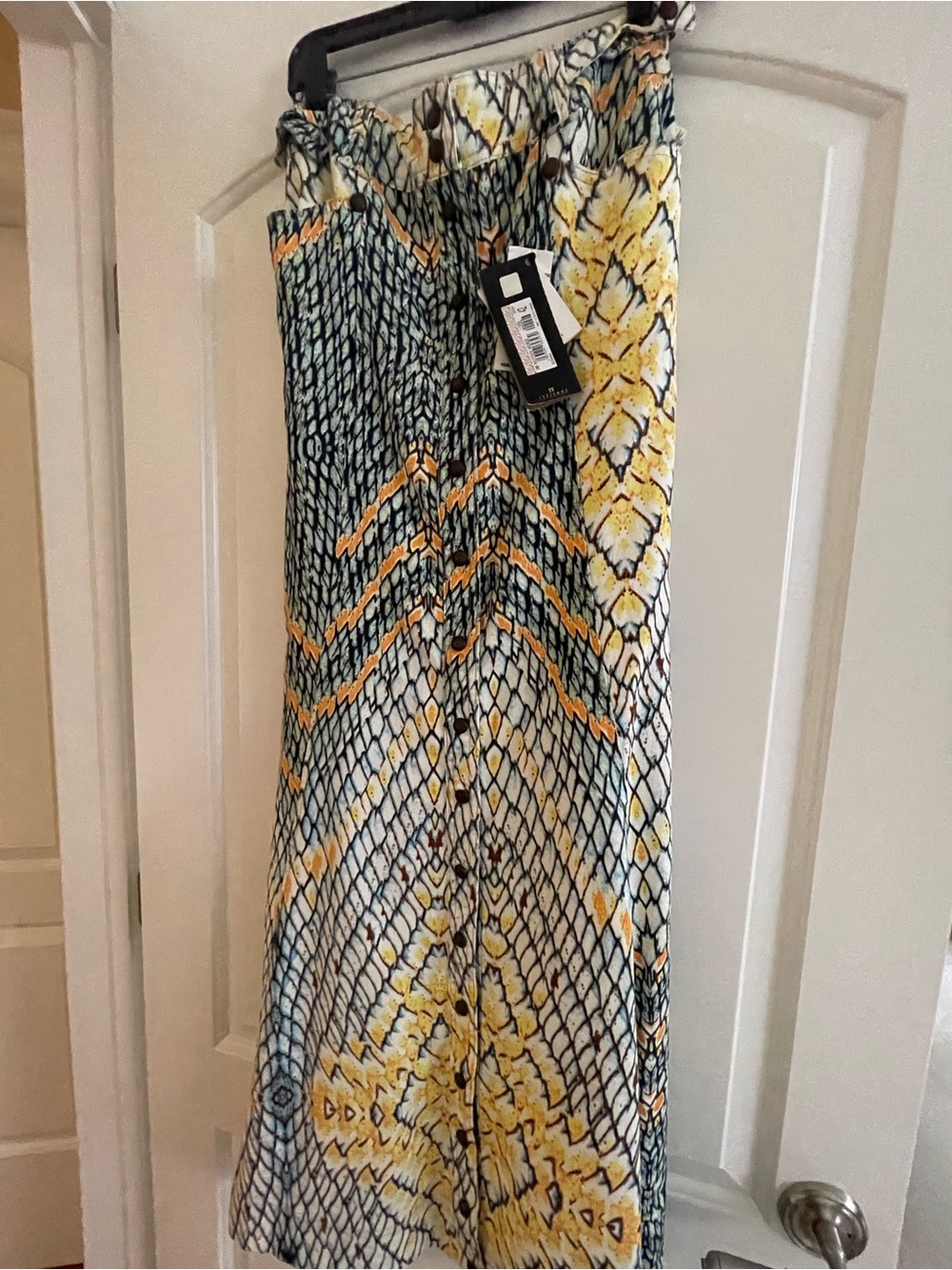 Boho Printed Maxi Skirt - Yellow & Green